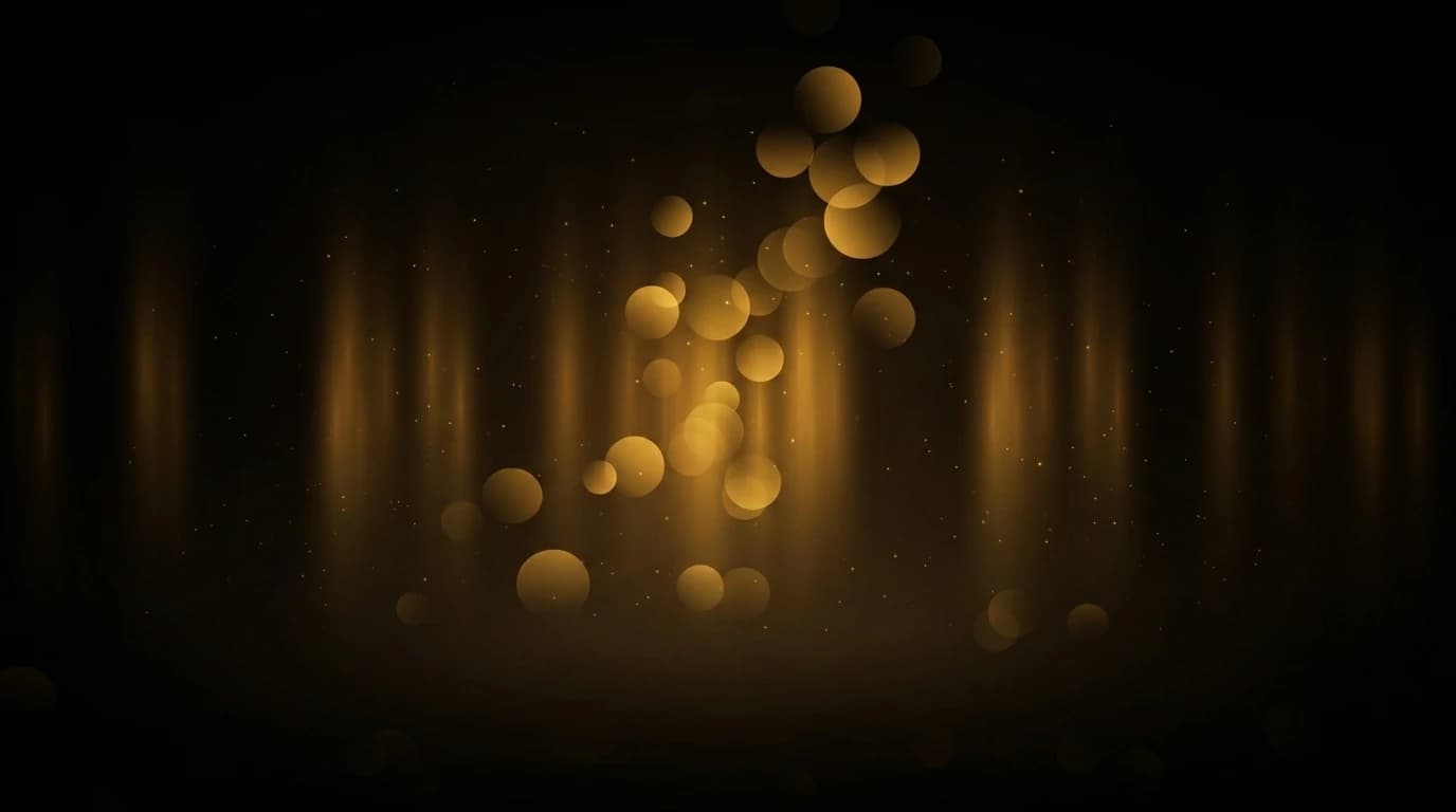 Fondo bokeh dorado de escenario